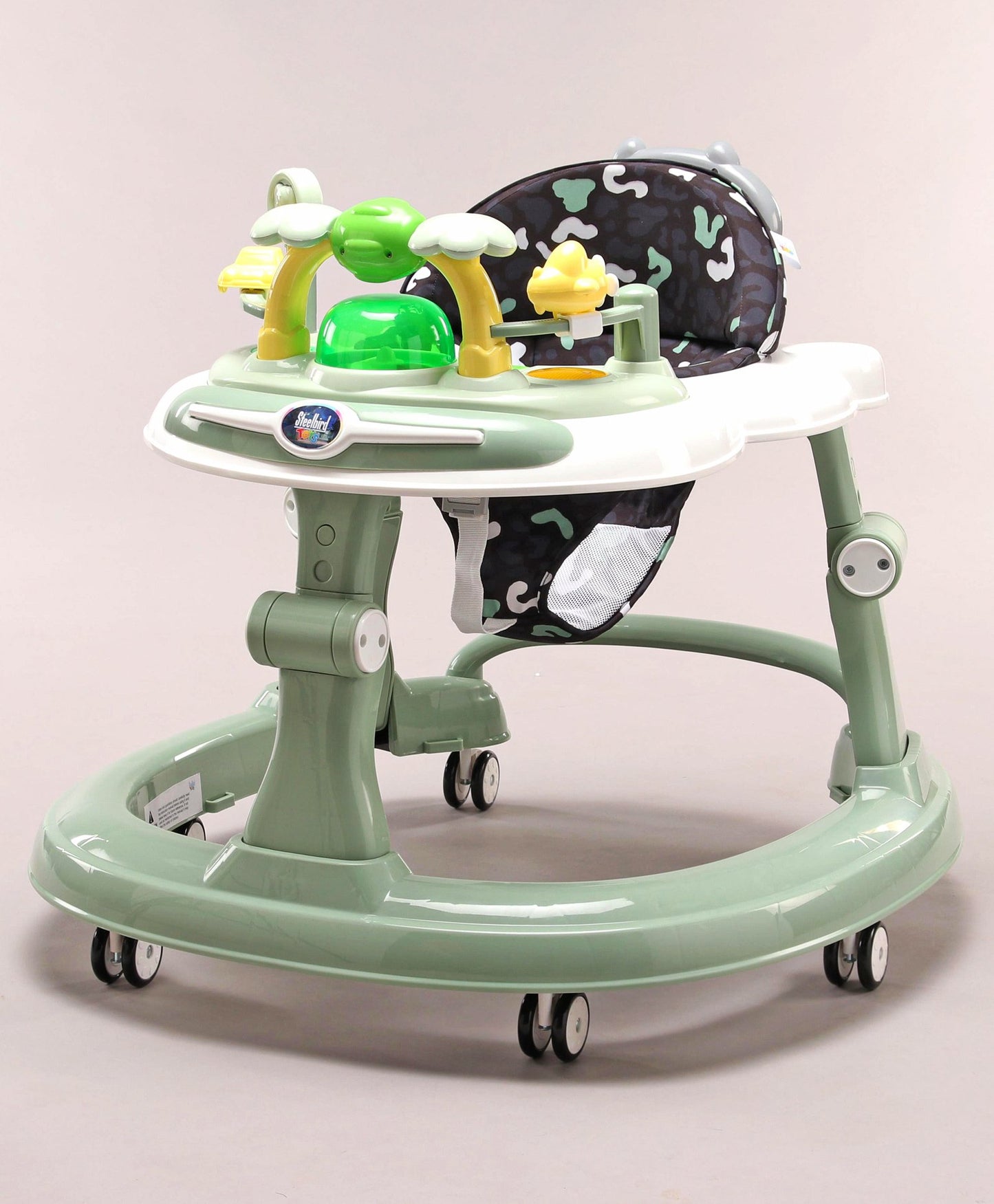 Steelbird Musical Baby Walker with Fun & Learning - Green