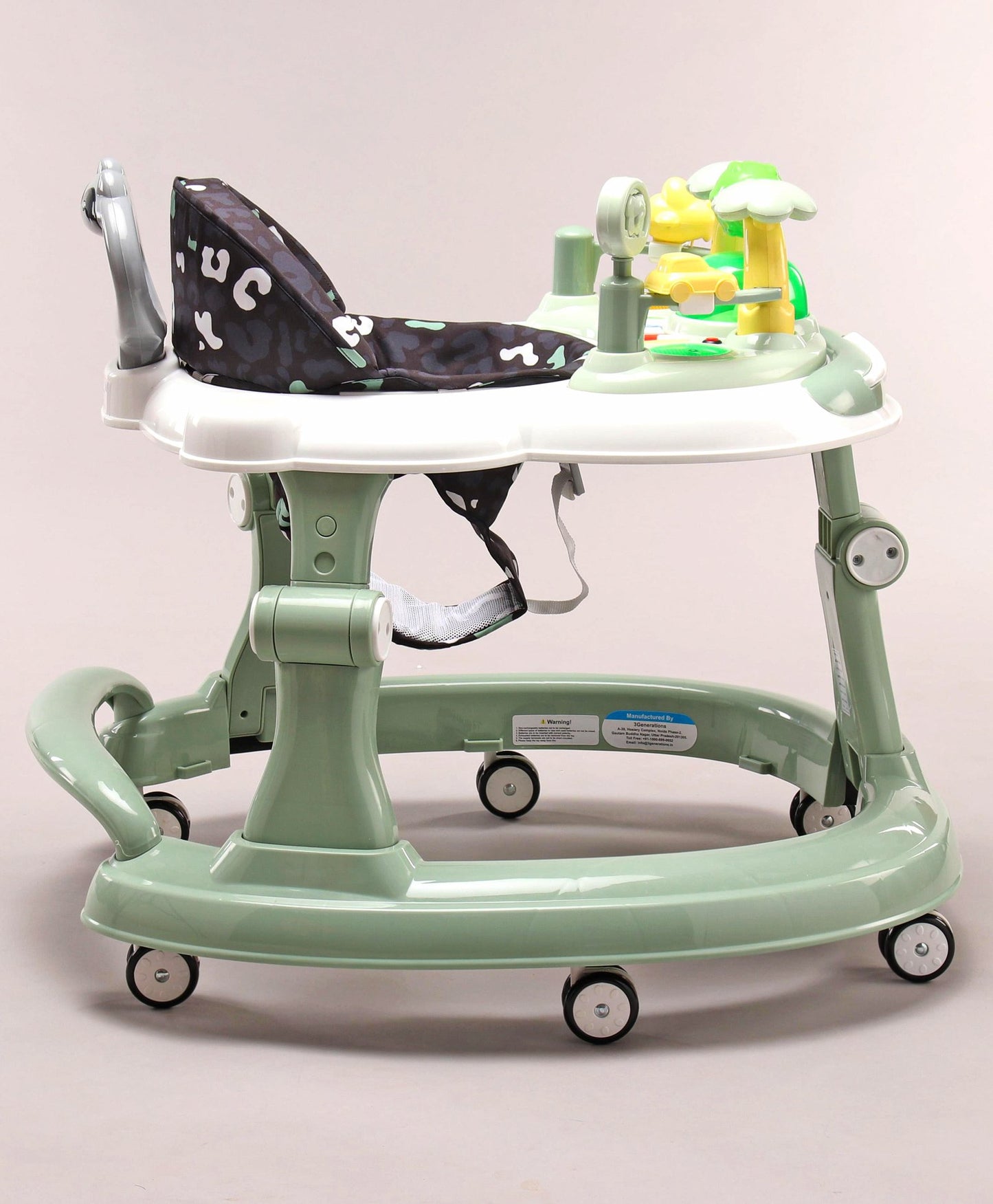 Steelbird Musical Baby Walker with Fun & Learning - Green