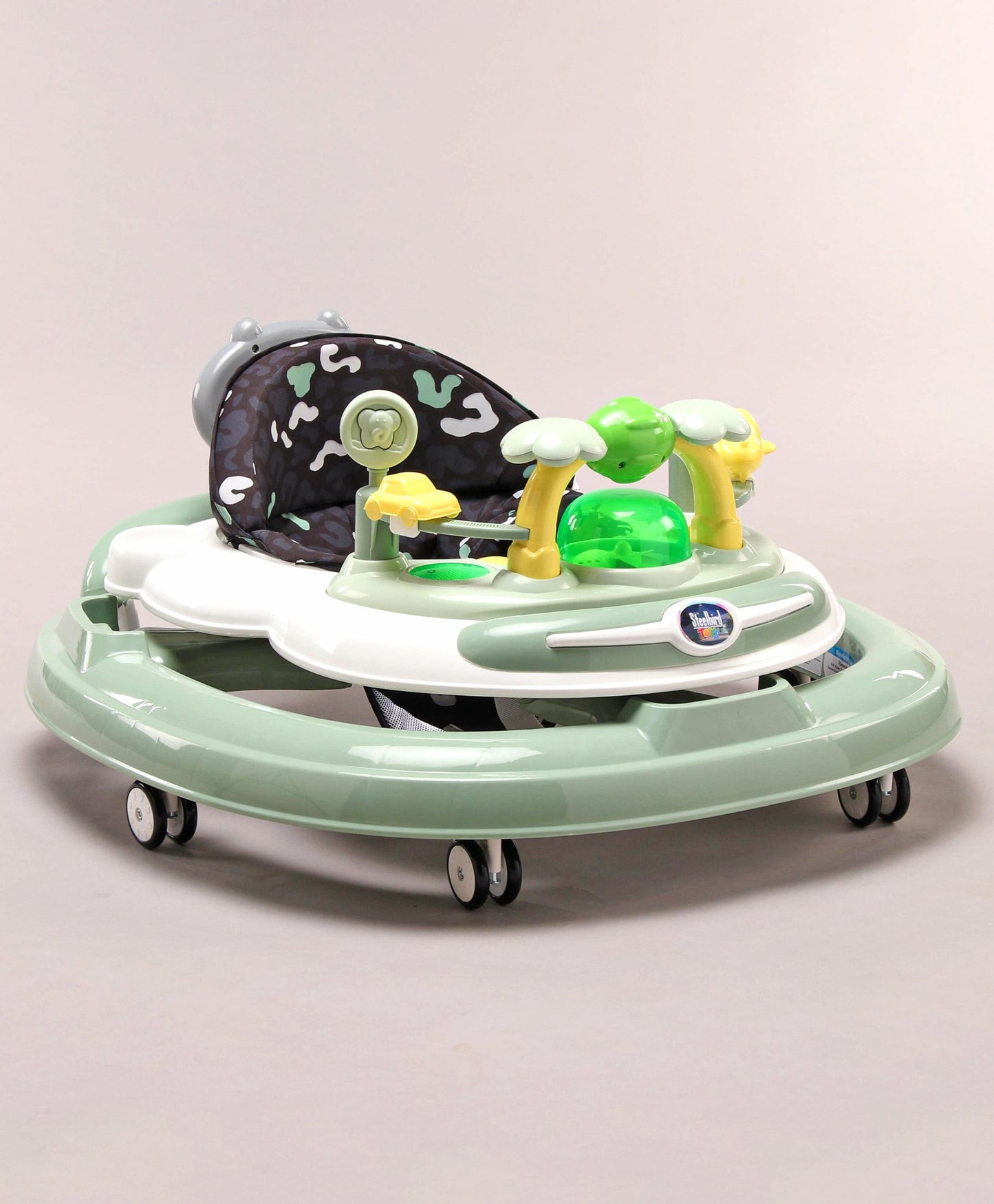 Steelbird Musical Baby Walker with Fun & Learning - Green