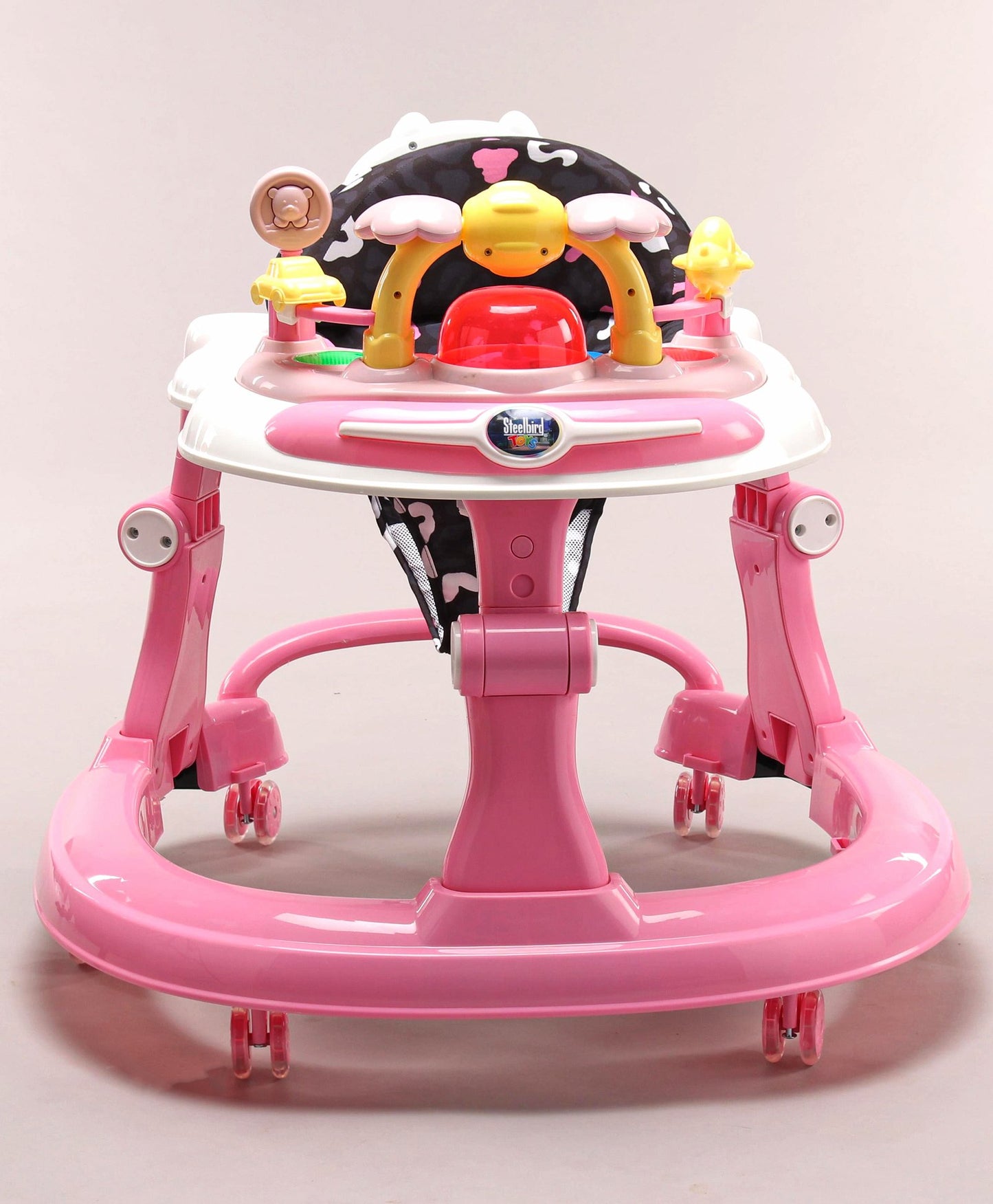 Steelbird Musical Baby Walker with Fun & Learning -Pink