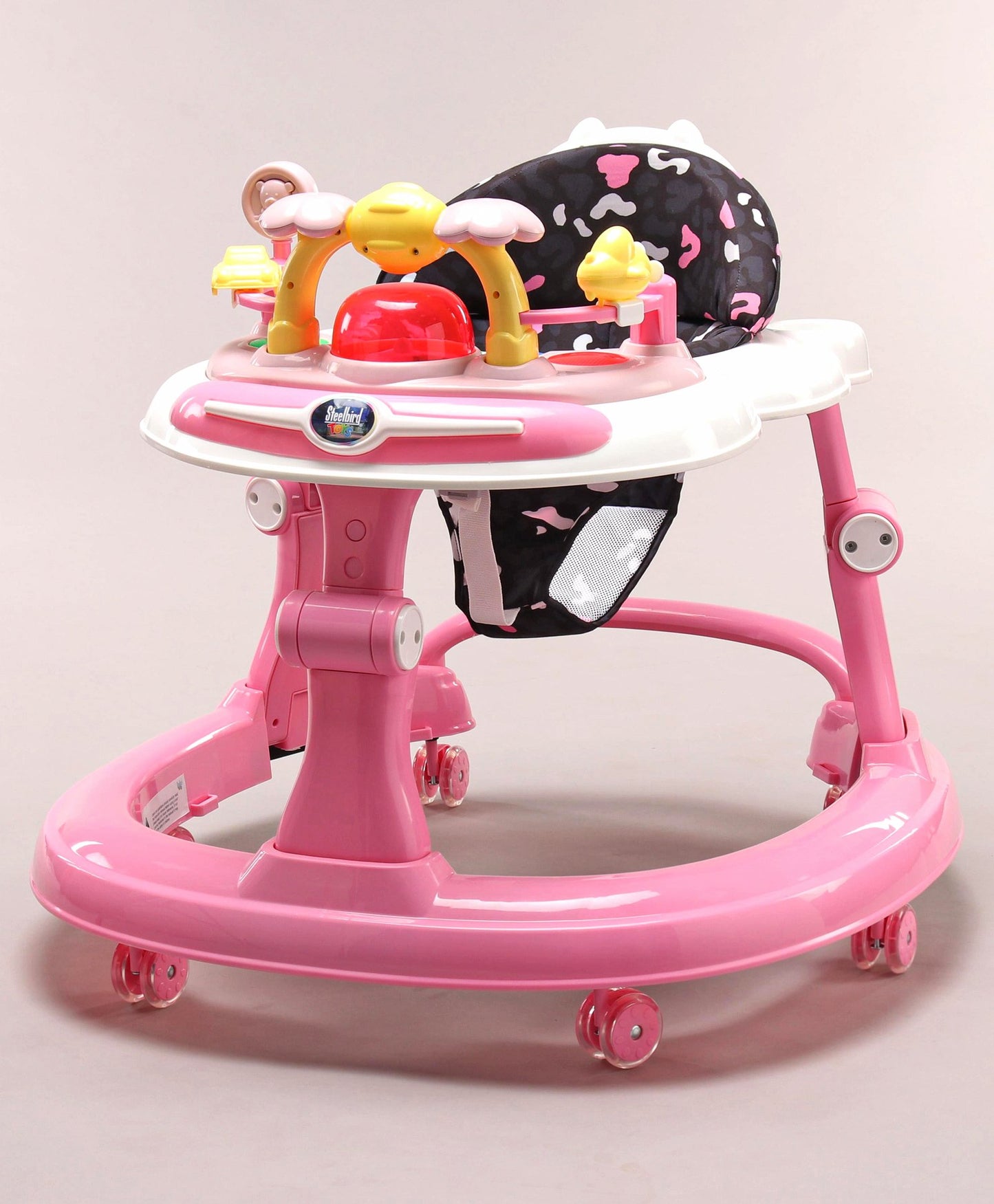 Steelbird Musical Baby Walker with Fun & Learning -Pink