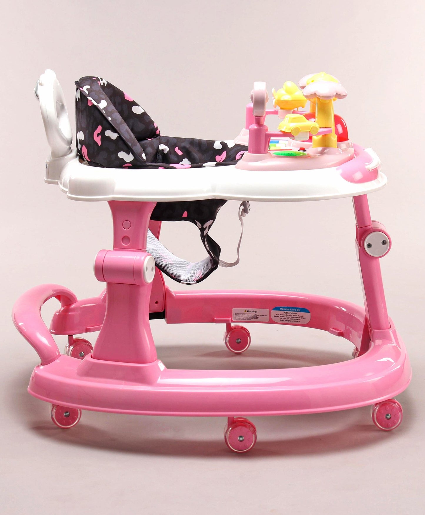 Steelbird Musical Baby Walker with Fun & Learning -Pink