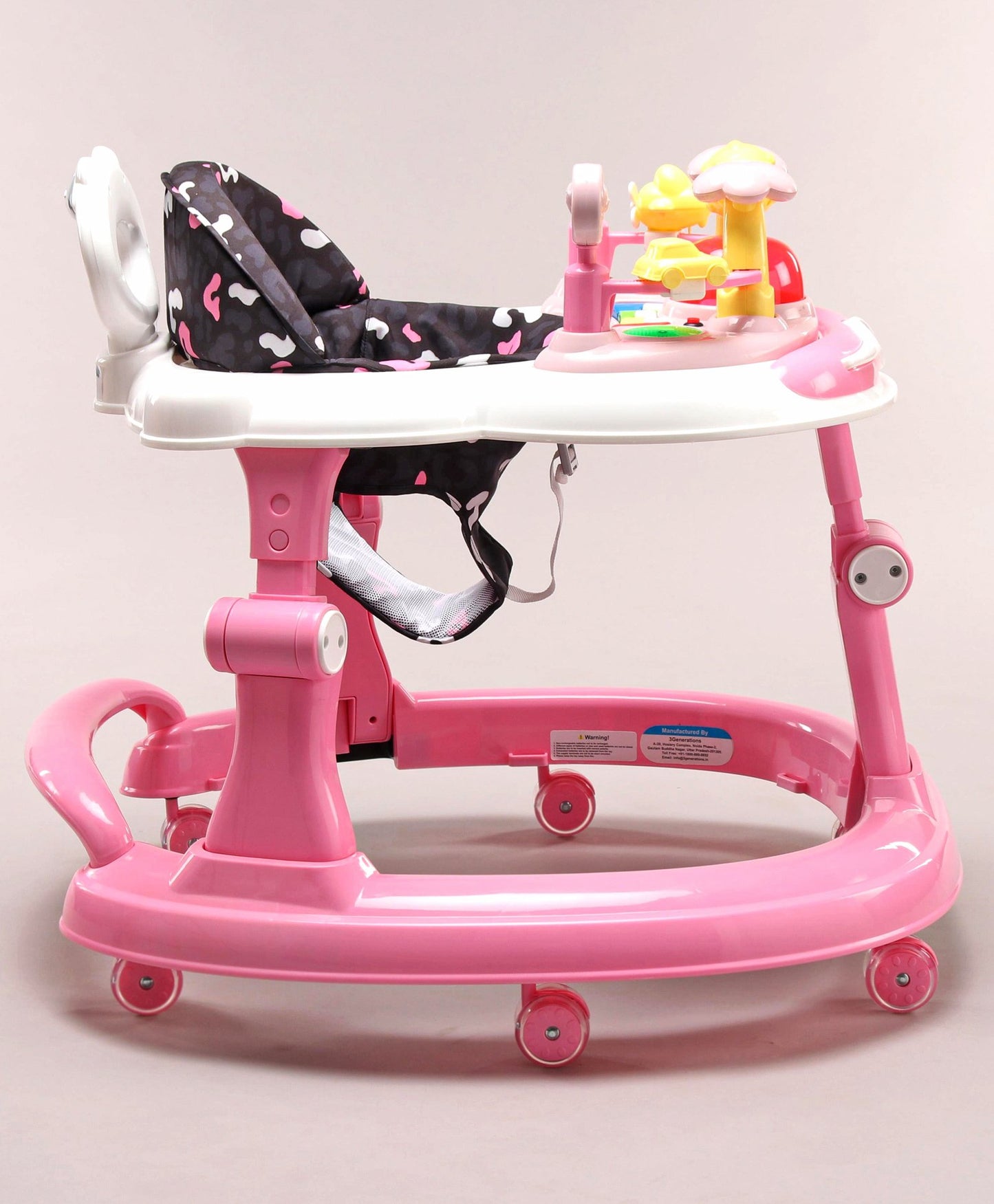 Steelbird Musical Baby Walker with Fun & Learning -Pink