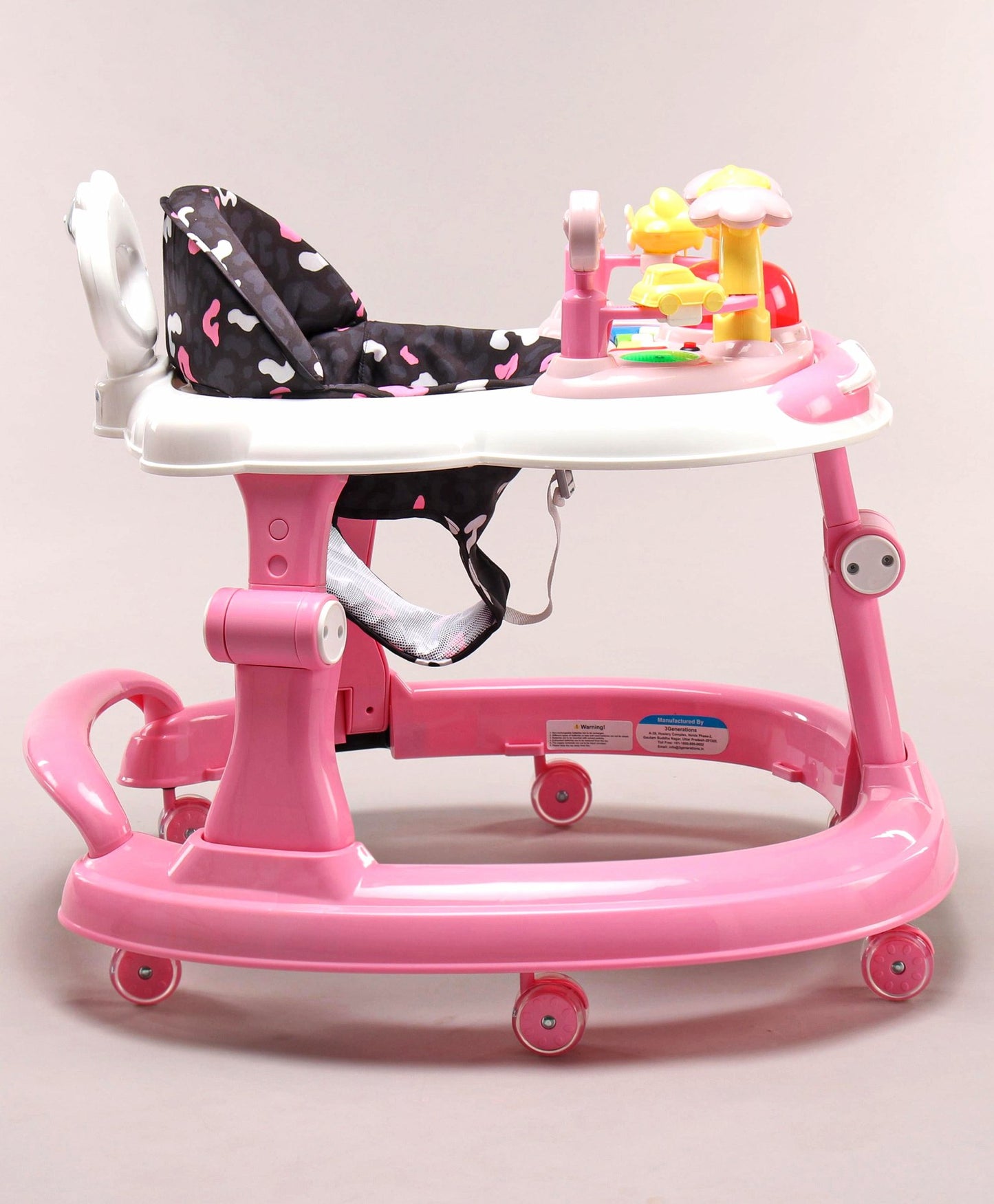 Steelbird Musical Baby Walker with Fun & Learning -Pink