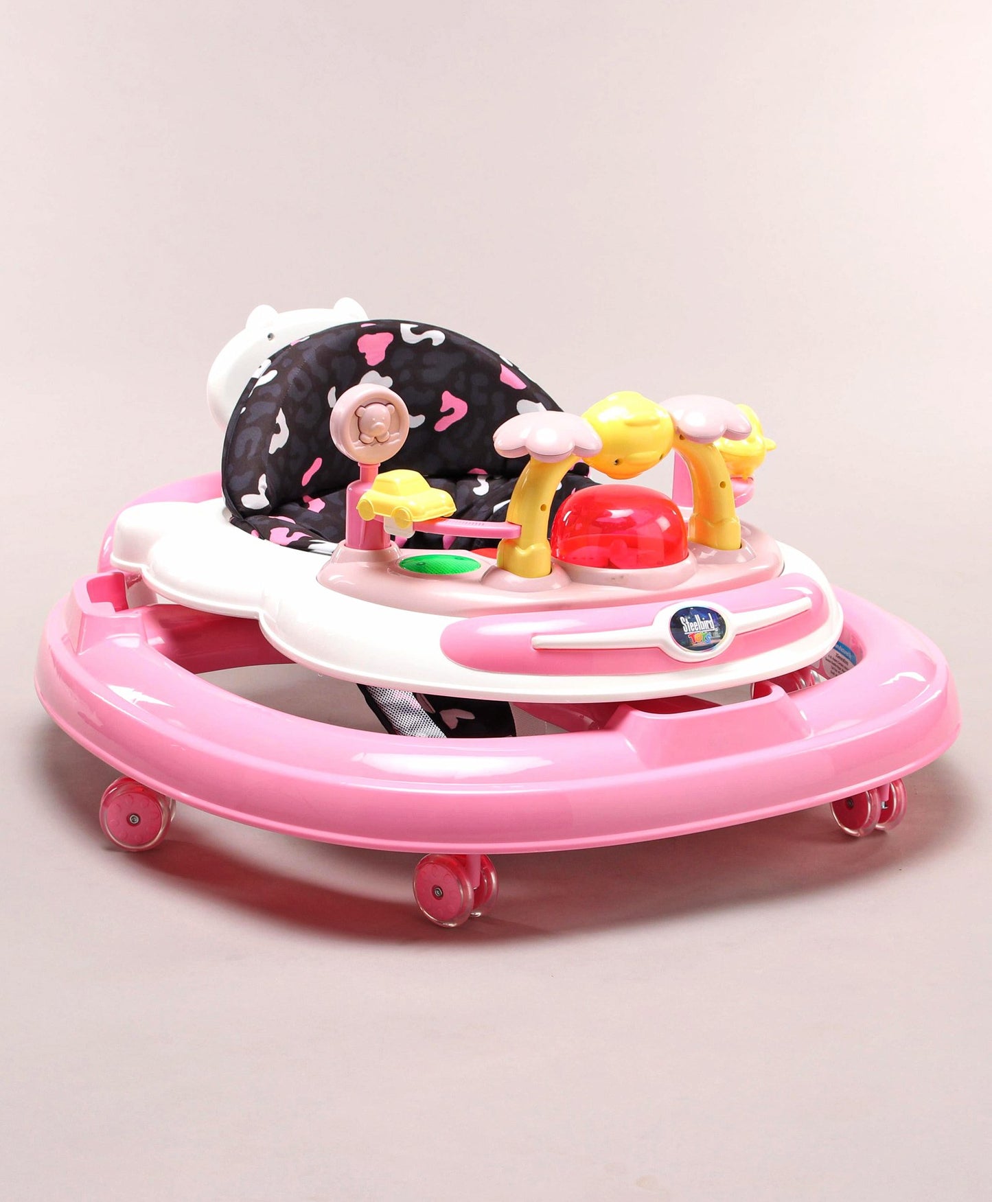 Steelbird Musical Baby Walker with Fun & Learning -Pink