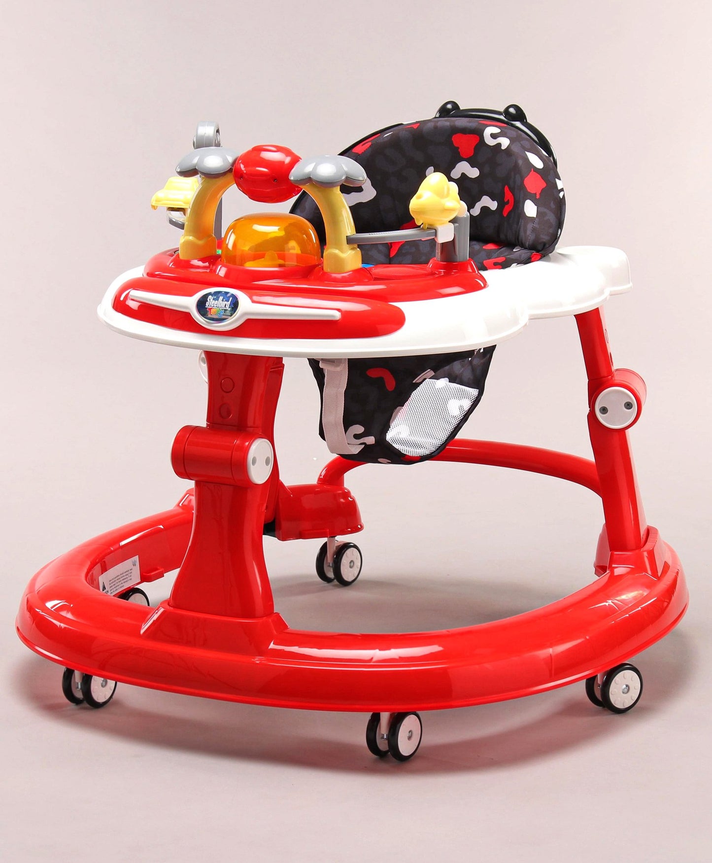 Steelbird Musical Baby Walker with Fun & Learning -Red