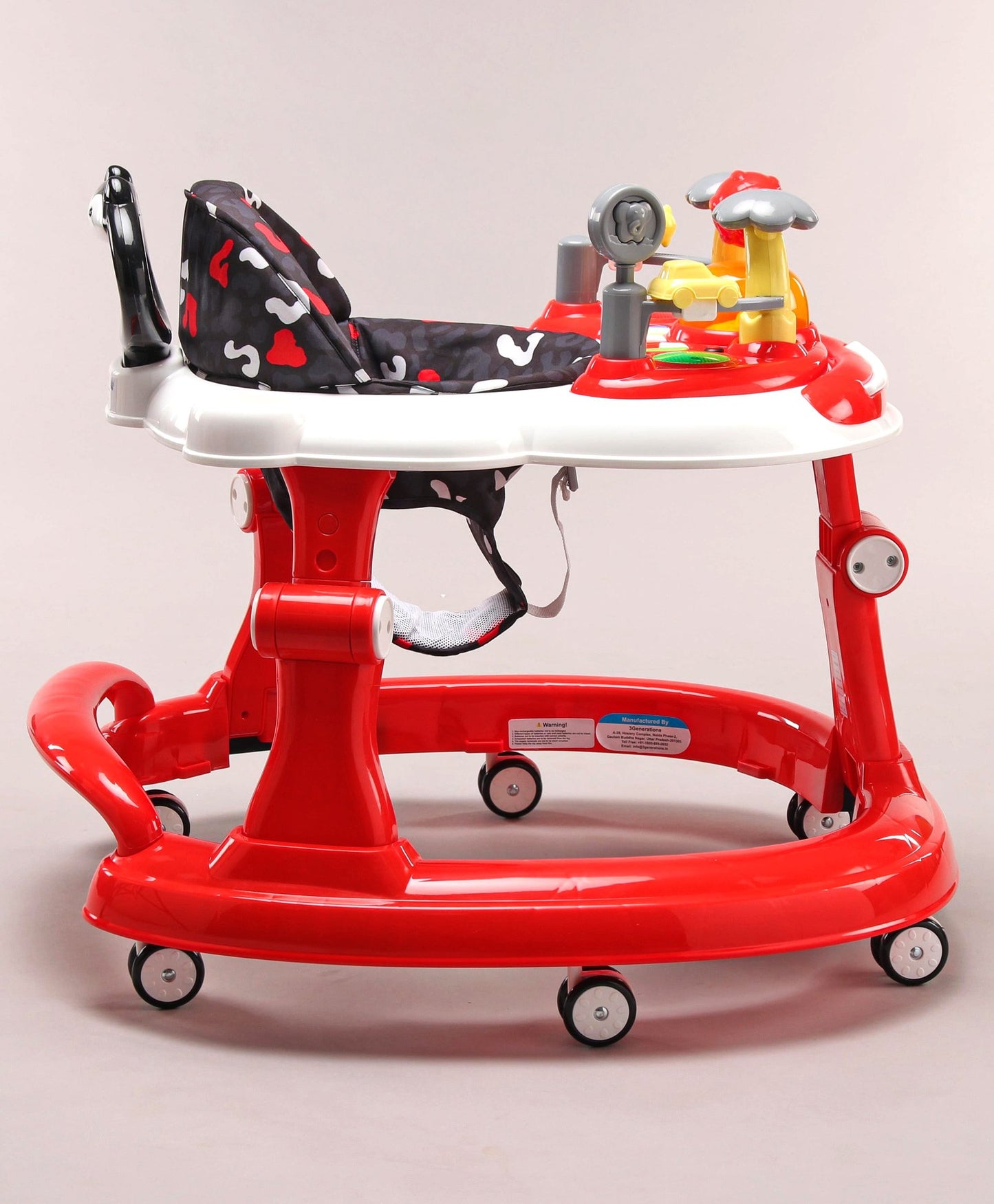 Steelbird Musical Baby Walker with Fun & Learning -Red
