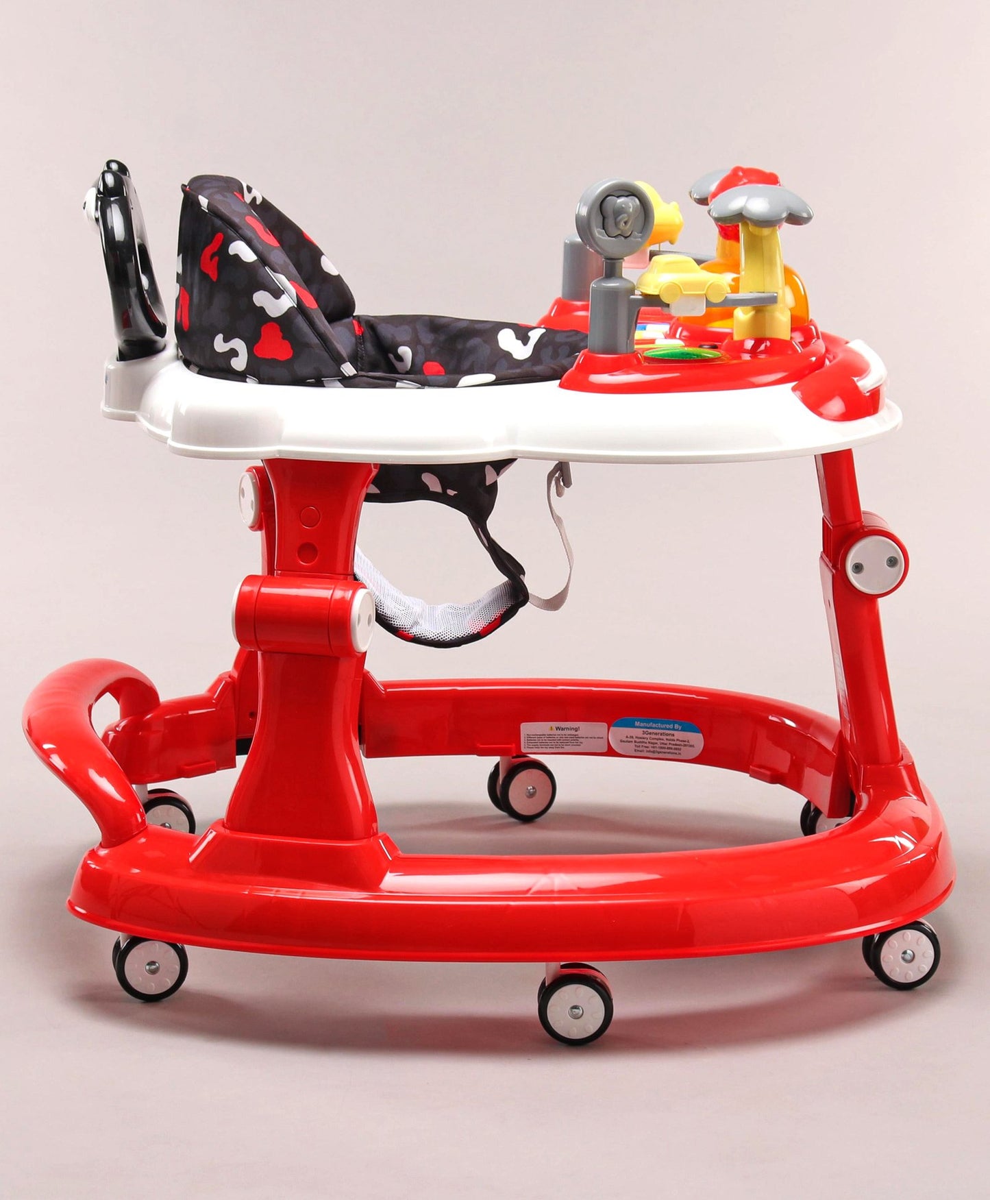 Steelbird Musical Baby Walker with Fun & Learning -Red