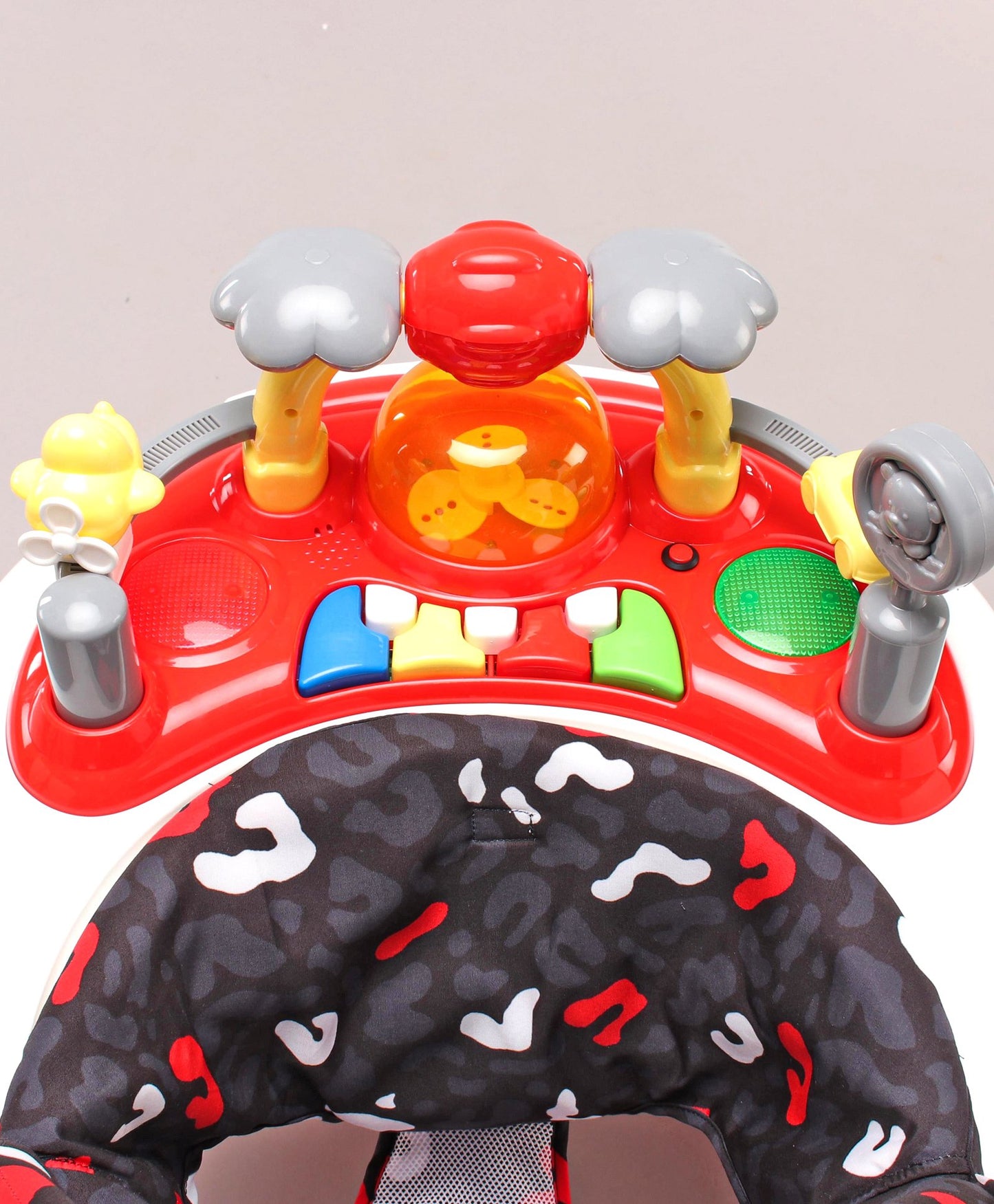 Steelbird Musical Baby Walker with Fun & Learning -Red