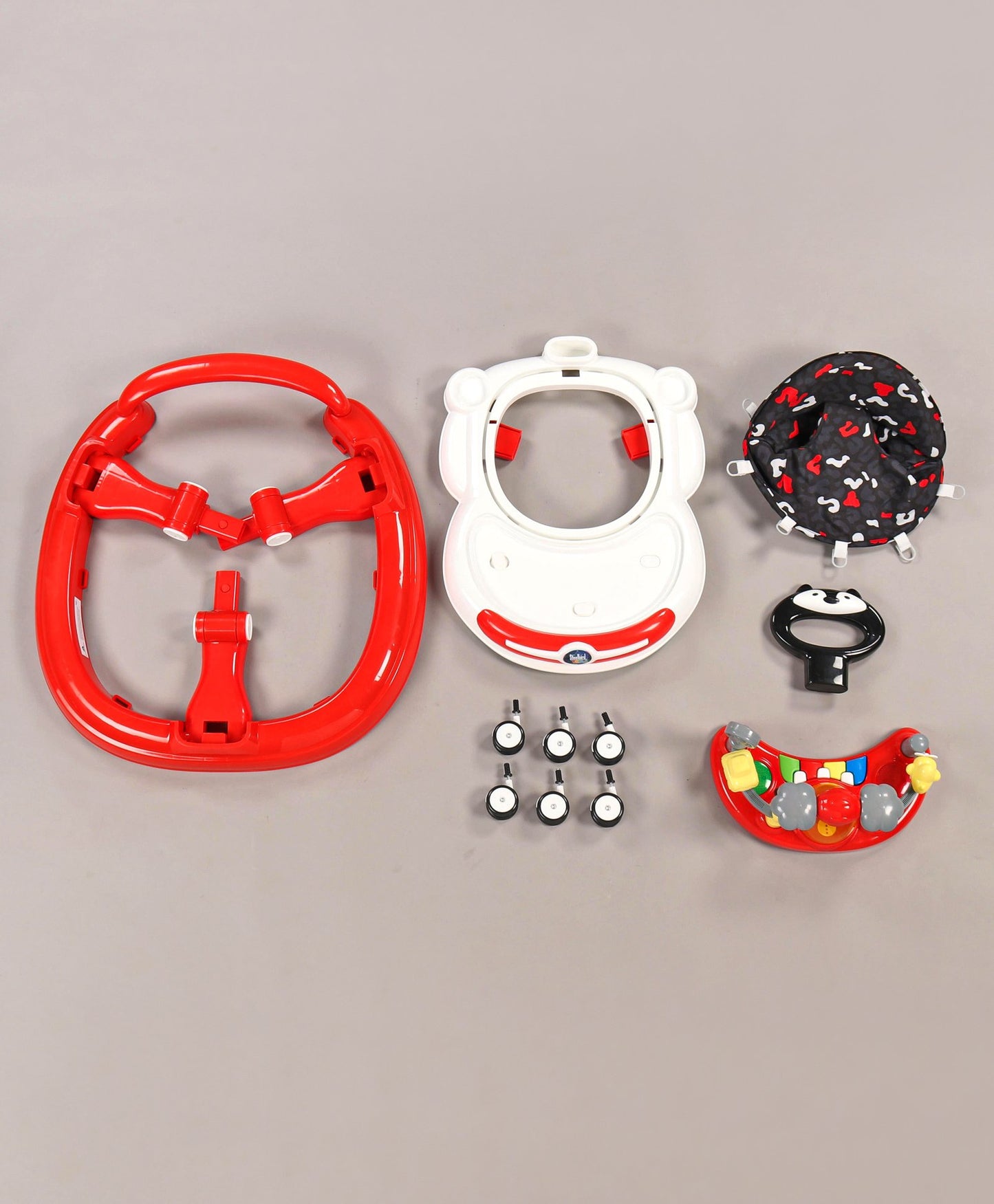 Steelbird Musical Baby Walker with Fun & Learning -Red