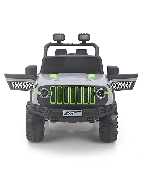 Battery Operated Ride On Jeep With Music Light & Remote - Grey(108)