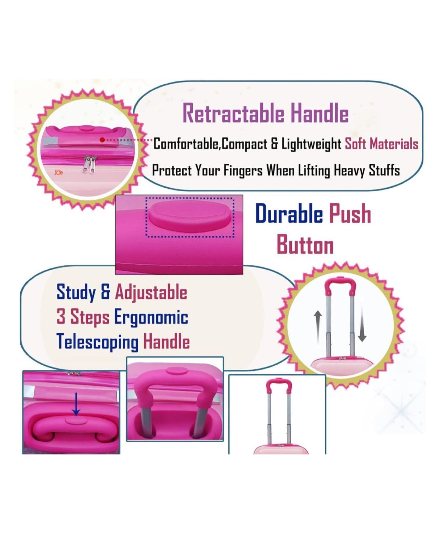 Kid's Travel Suitcase Trolley Bag with Wheels(only ahmedabad delivery)
