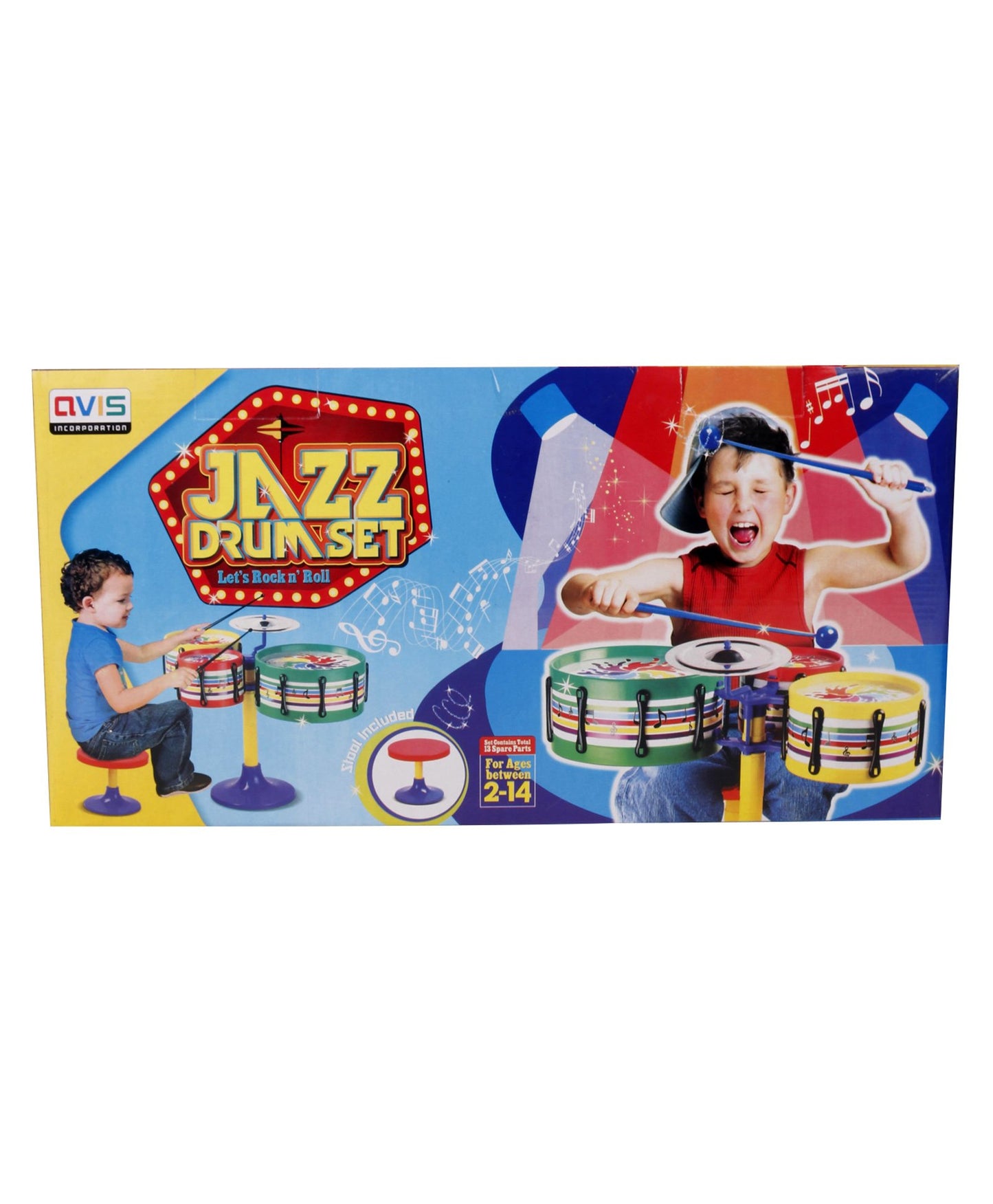 Ratnas Jazz Drum Set - Multicolour