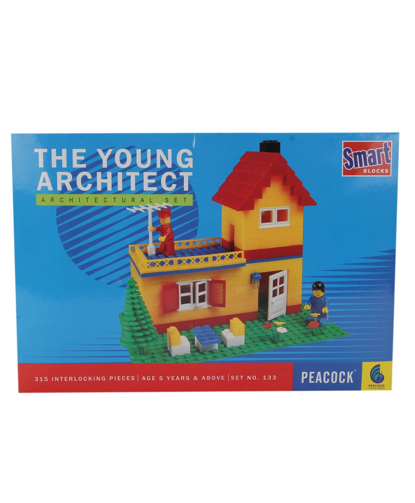 Peacock Smart Interlocking Blocks The Young Architect - 315 Pieces