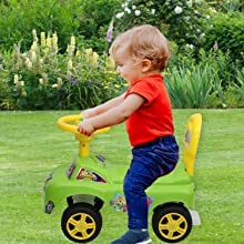 Magic Rider Push-Car Ride-On for Kids with Music 1-3 Years (City Green) - MRGTOYS