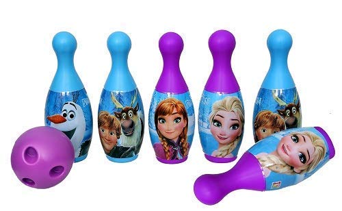 Bowling Game Set for Kids with 6 Pin 1 Ball Sport Toys Gift for Baby Boys Girls Age 3 4 5 6 7 8........12 Years Old. (Frozen Bowling Set)