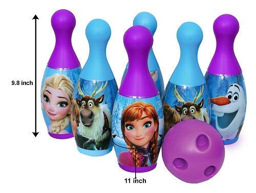 Bowling Game Set for Kids with 6 Pin 1 Ball Sport Toys Gift for Baby Boys Girls Age 3 4 5 6 7 8........12 Years Old. (Frozen Bowling Set)
