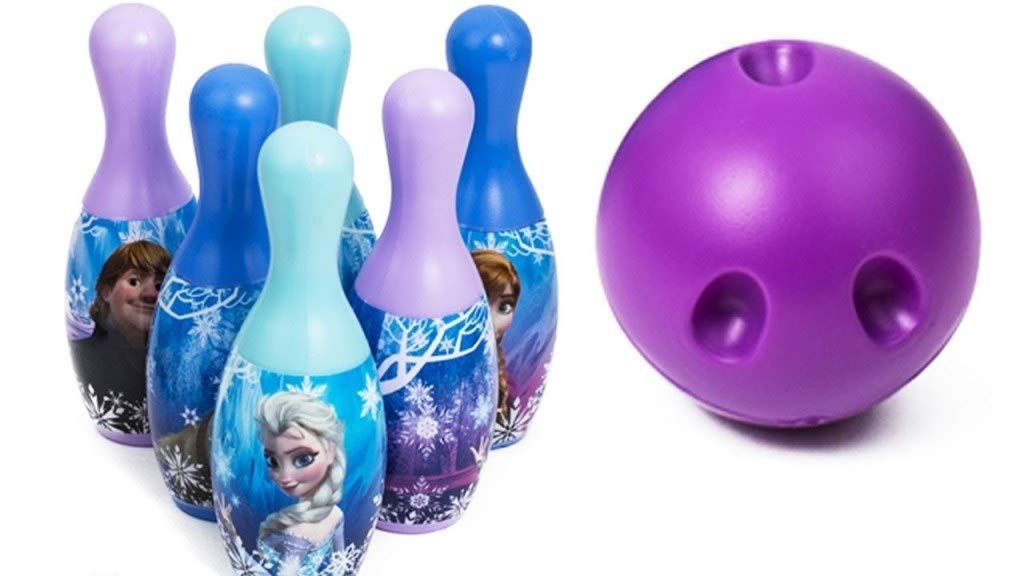 Bowling Game Set for Kids with 6 Pin 1 Ball Sport Toys Gift for Baby Boys Girls Age 3 4 5 6 7 8........12 Years Old. (Frozen Bowling Set)