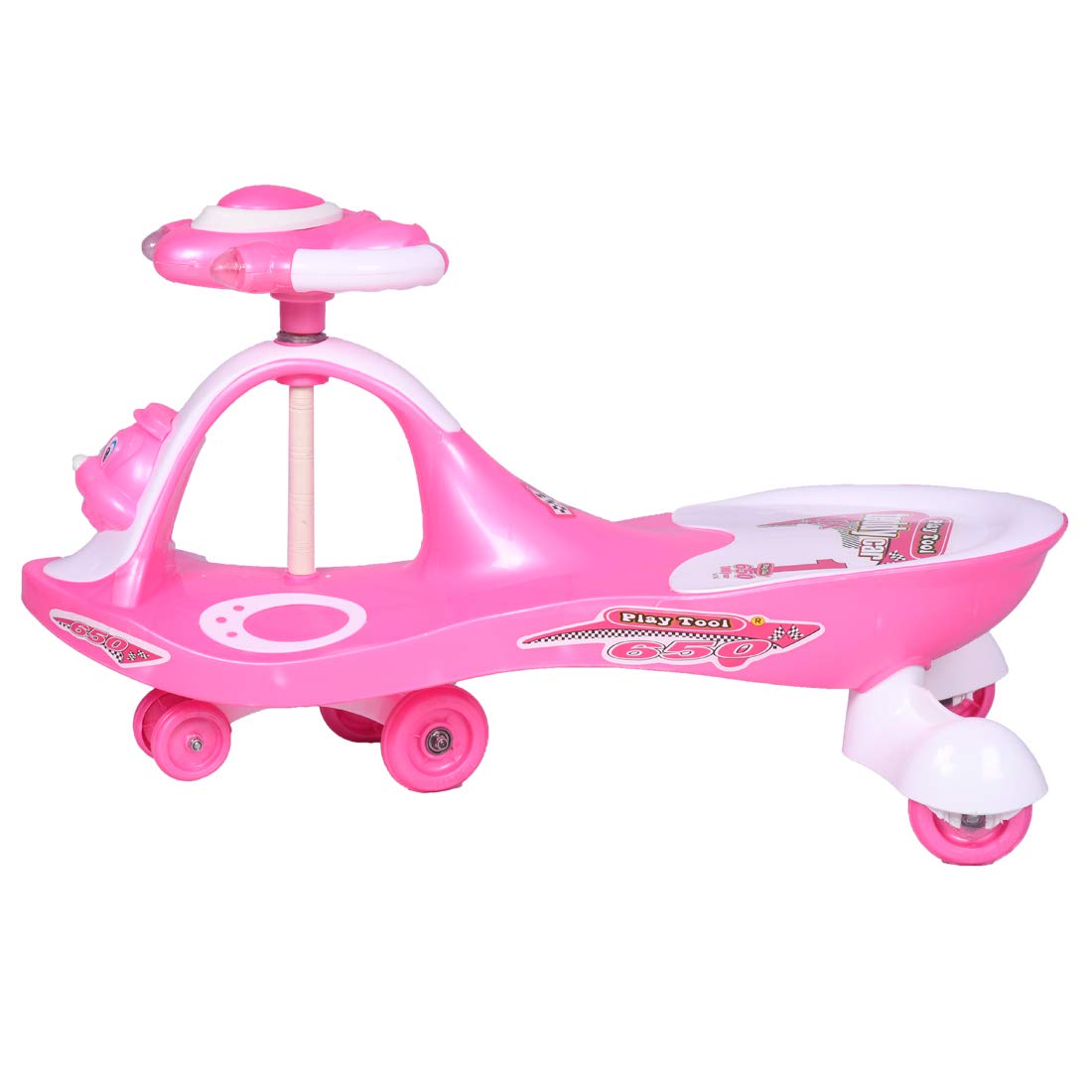 Playtool Twist and Swing Teddy Car Ride Ons for Kids-Indoor and Outdoor Play Area Teddy Twister / Magic Car PINK