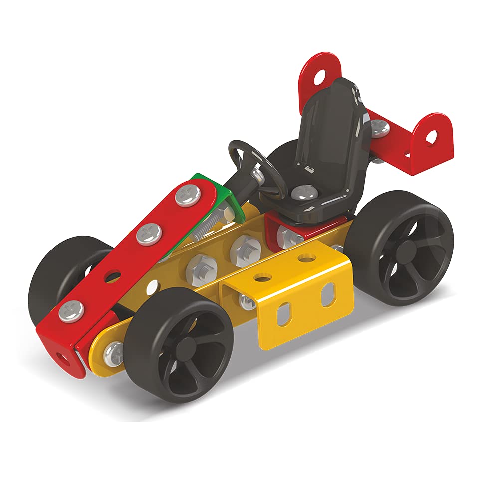 Mechanix Beginner Racers, DIY Stem and Education Metal Construction Set, for Boys & Girls 6 yr+, Return Gifts Set