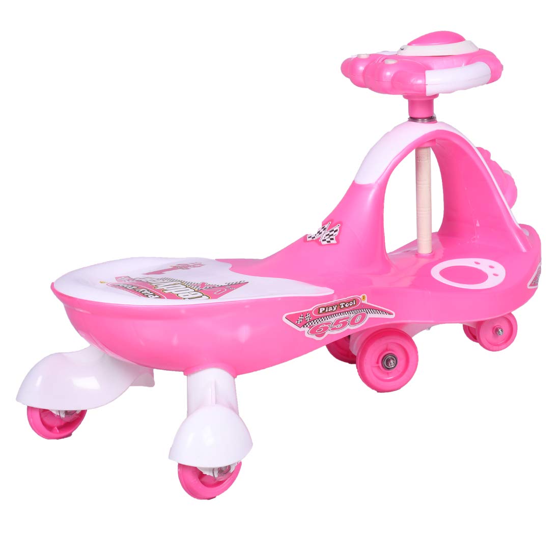 Playtool Twist and Swing Teddy Car Ride Ons for Kids-Indoor and Outdoor Play Area Teddy Twister / Magic Car PINK