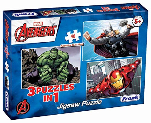 Frank Marvel Avengers Puzzles - 48 Pieces 3 in 1 Jigsaw Puzzles for Kids for Age 5 Years Old and Above