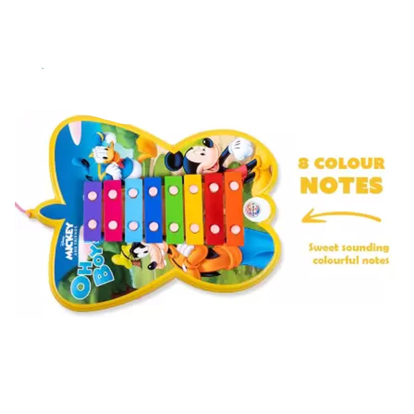 Mouse and Friends Pull Along Xylophone with 2 MALLETS ( 8 Colour Notes )