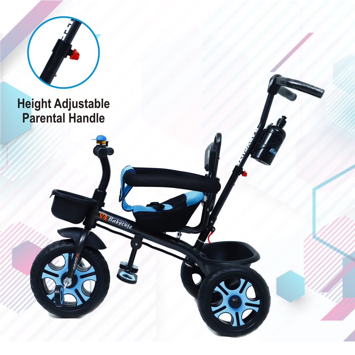 babycute Tricycle for 3 to 5 Years Old Kids , Attractive, Stylish and Comfortable Design V-4 Tricycle (Green) - MRGTOYS