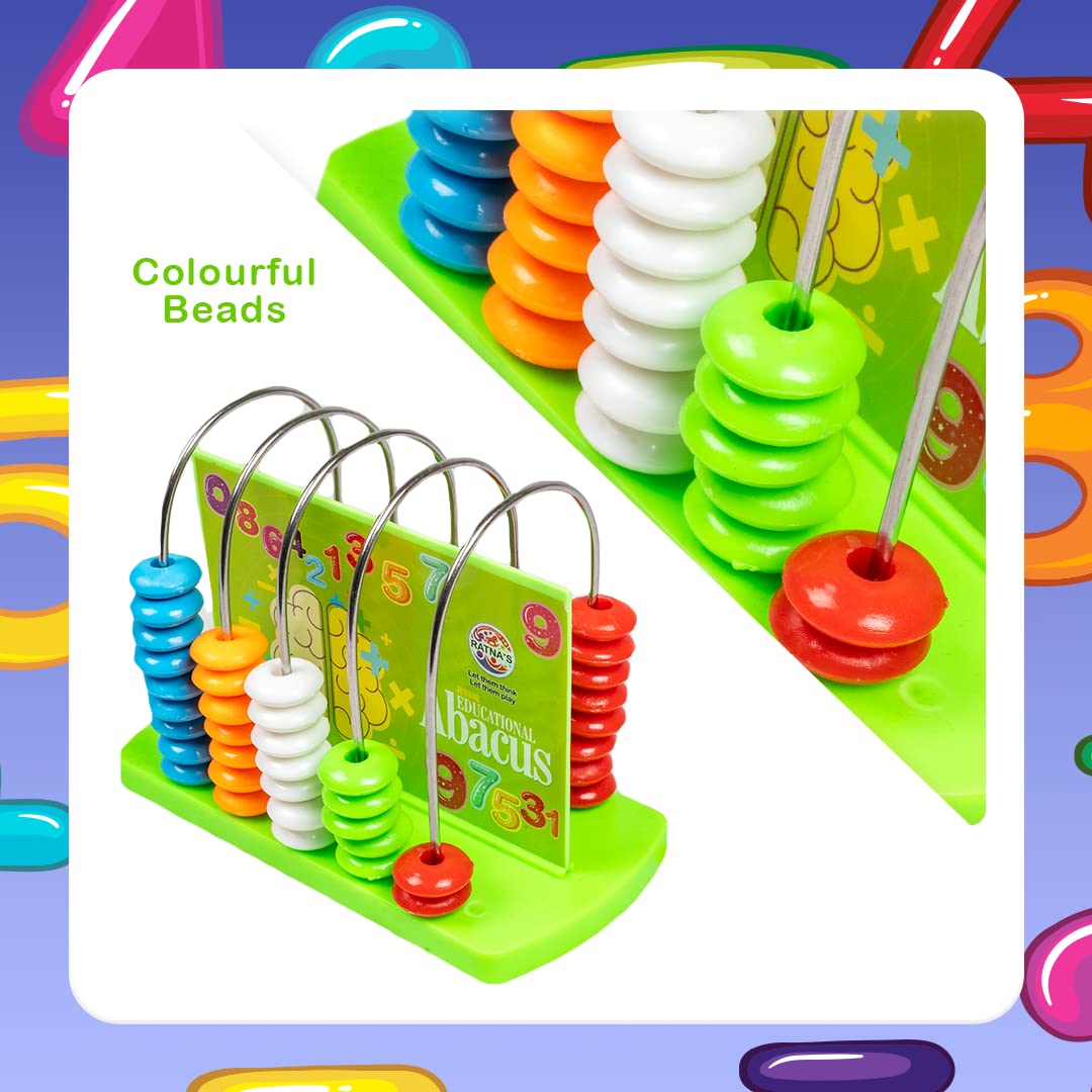 Ratna's Ratnas Educational Abacus Junior for Kids to Learn to Count, Add & Subtract with Colourful Beads