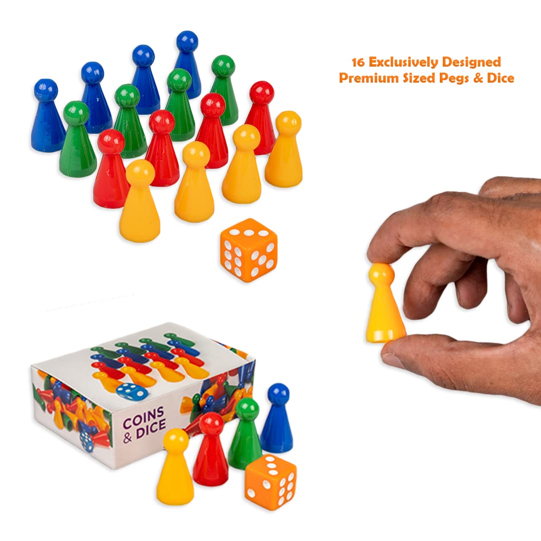 Toysbox Ludo and Snakes & Ladders Premium Small Classic Board Game to Play with Kids and Adults