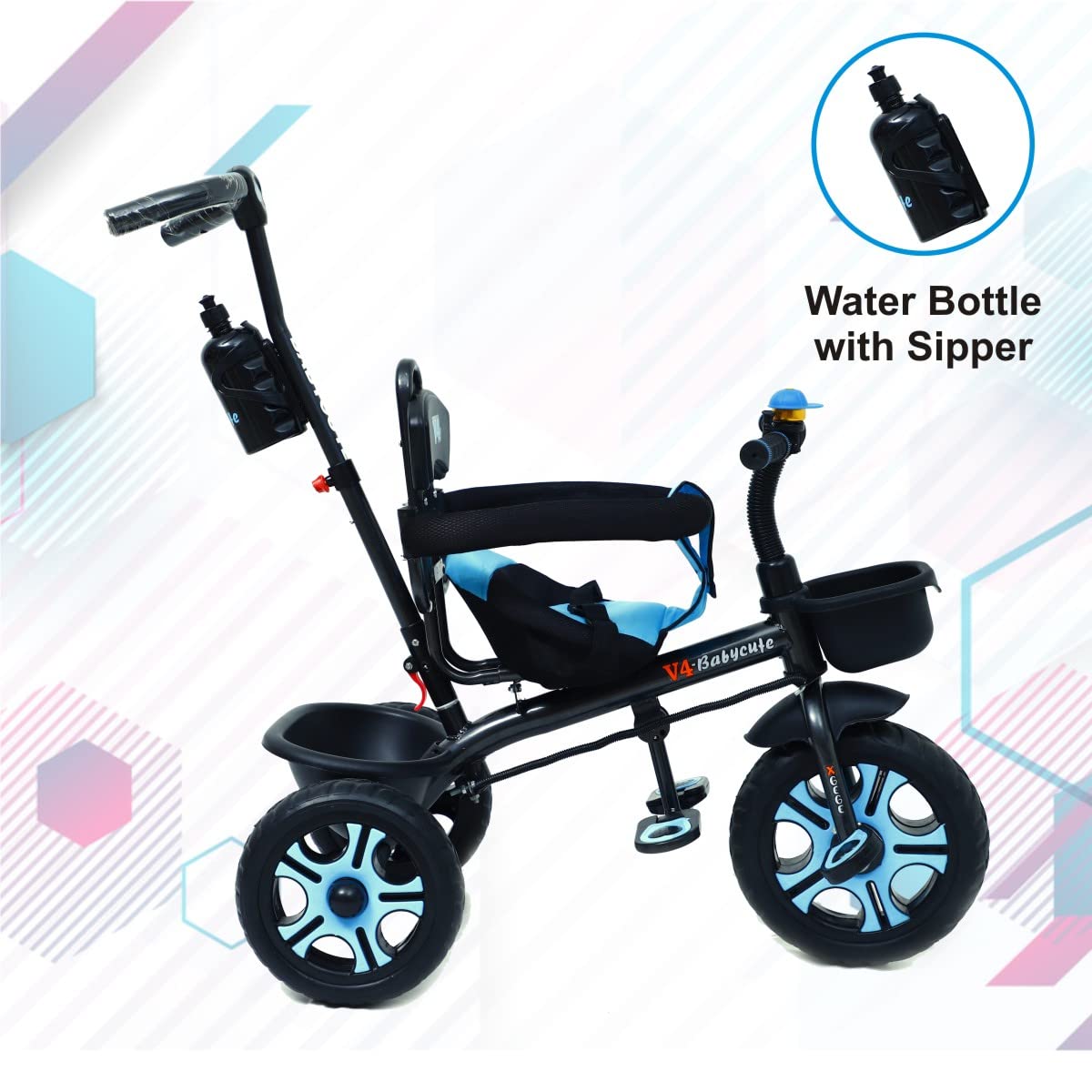babycute Tricycle for 3 to 5 Years Old Kids , Attractive, Stylish and Comfortable Design V-4 Tricycle (Green) - MRGTOYS