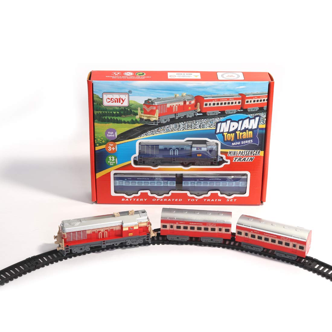 Centy Toys Plastic Passenger Train, Pack of 1, Red