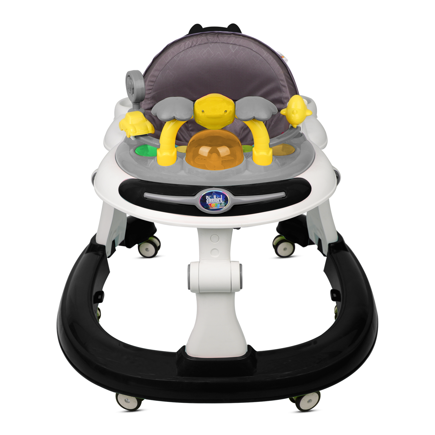BLACK BABY WALKER WITH PUSH HANDLE