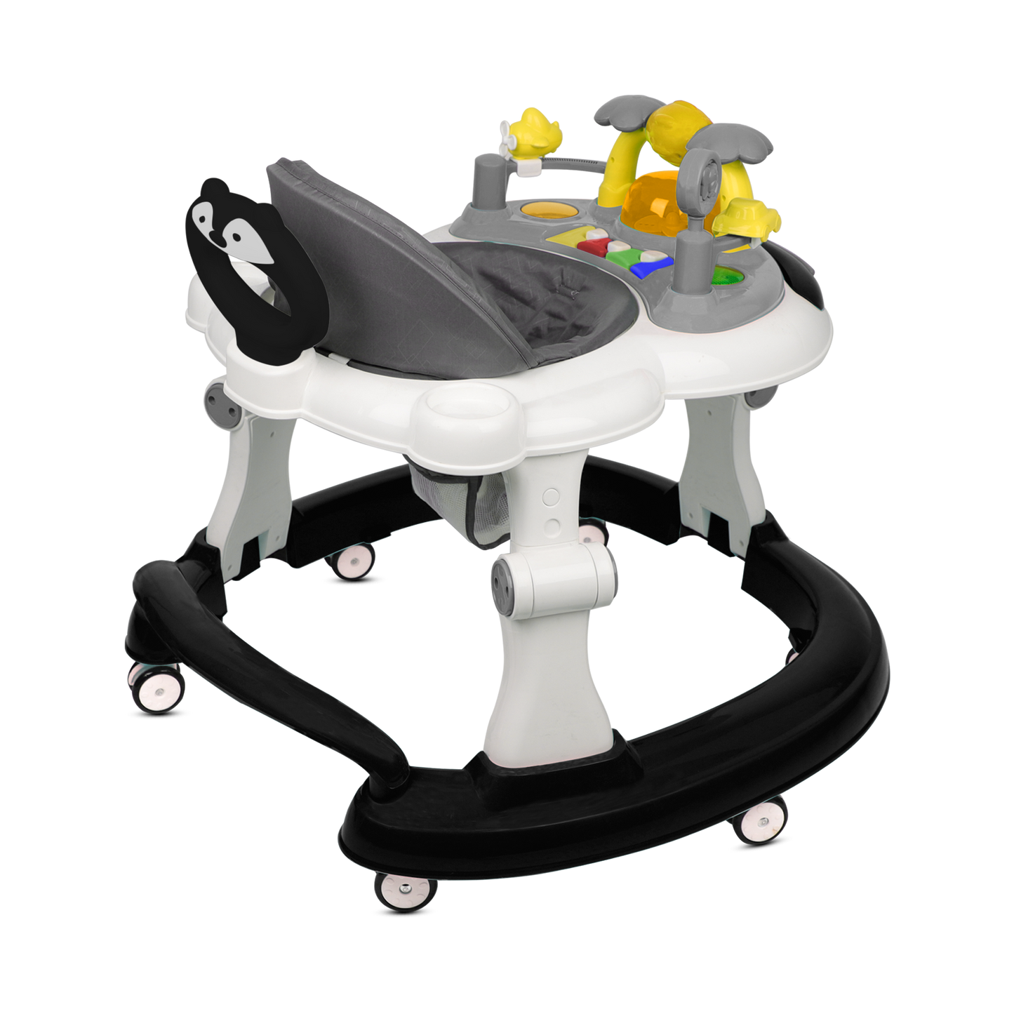 BLACK BABY WALKER WITH PUSH HANDLE