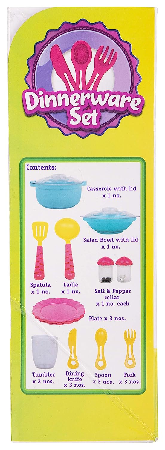 Giggles - Dinnerware Set , 23 Colourful Pretend and Play Cooking Set , Language and Social Skills,Role Play , 3 Years & Above , Preschool Toys