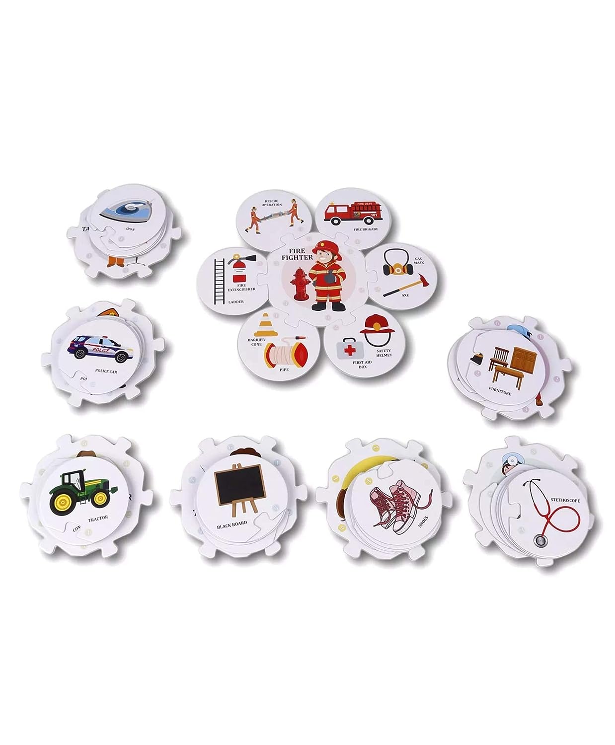 RATNA'S Our Helpers Jigsaw Puzzle Jigsaw Combo of 8 Different Helpers