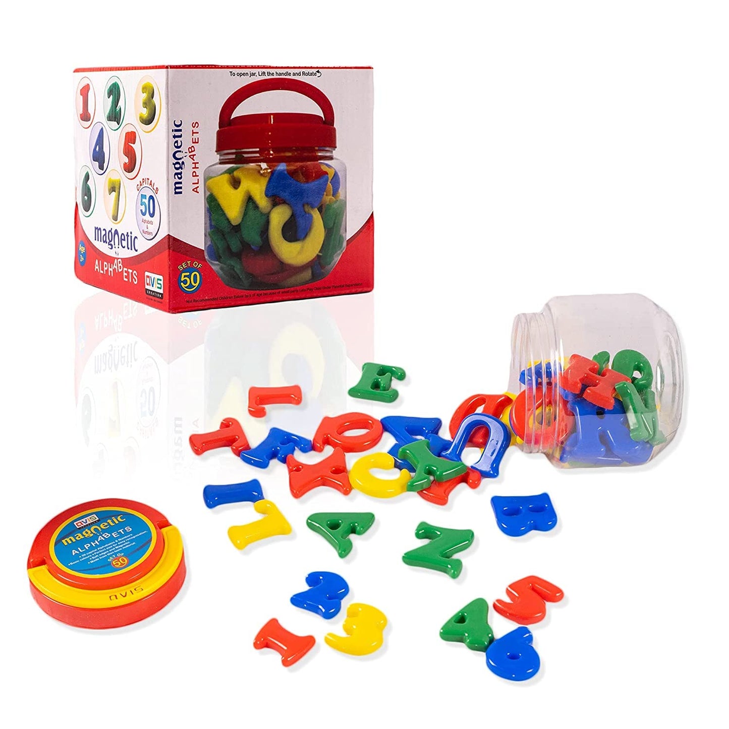 Educational Magnetic Alphabet Jar for Kids Toddler to Learn ABCD Alphabet