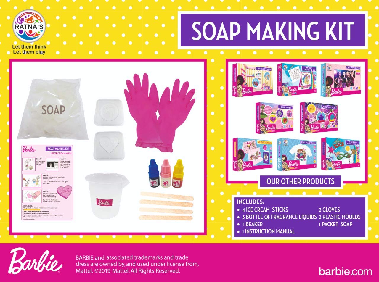 Ratna's Barbie Soap Making Kit, Multicolour