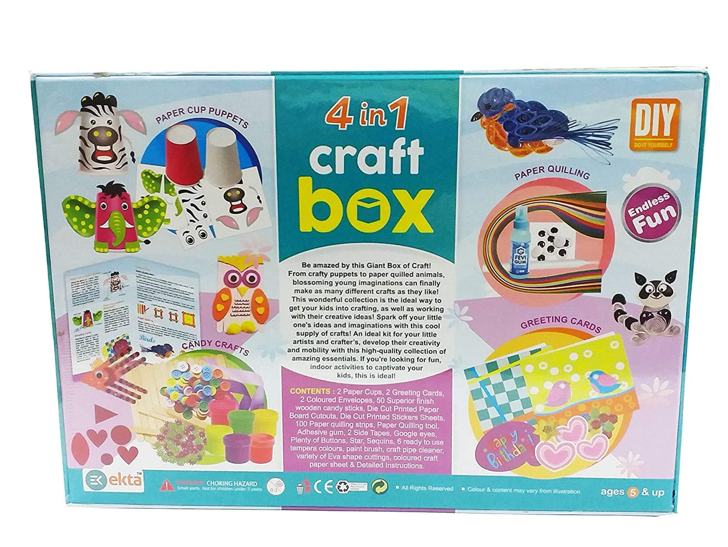 4 in 1 Craft Box for Children 5+ Years, DIY Craft Box Making Various Creative Design for Kids