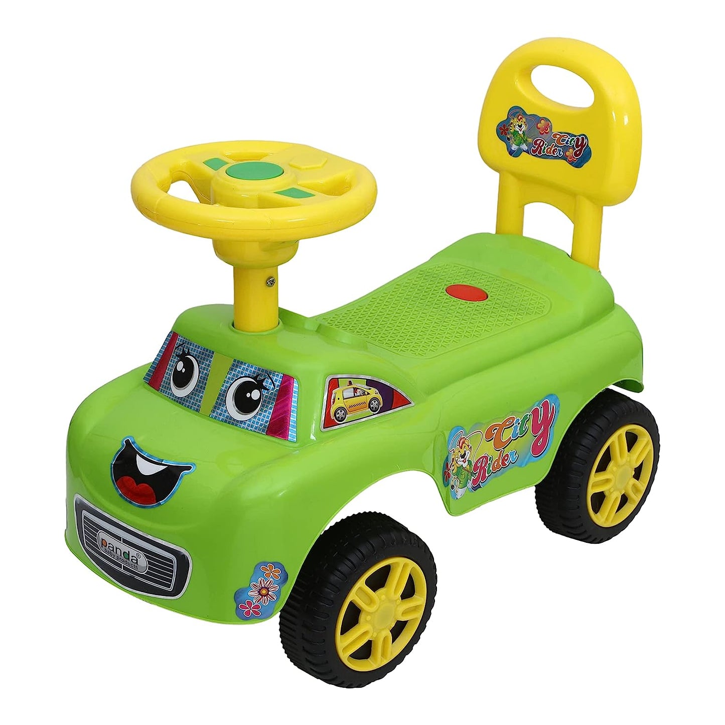 Magic Rider Push-Car Ride-On for Kids with Music 1-3 Years (City Green) - MRGTOYS