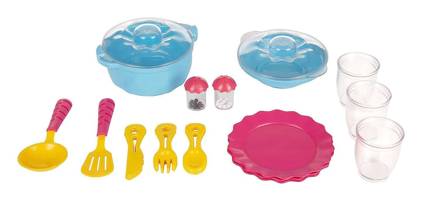 Giggles - Dinnerware Set , 23 Colourful Pretend and Play Cooking Set , Language and Social Skills,Role Play , 3 Years & Above , Preschool Toys