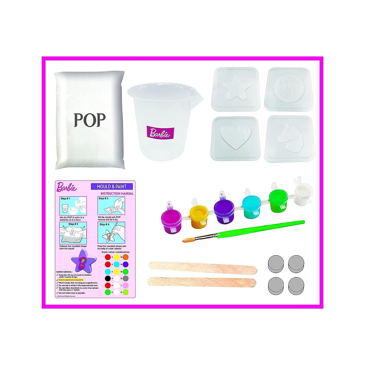 Barbie Mould and Paint.(4 Moulds Given Inside.)