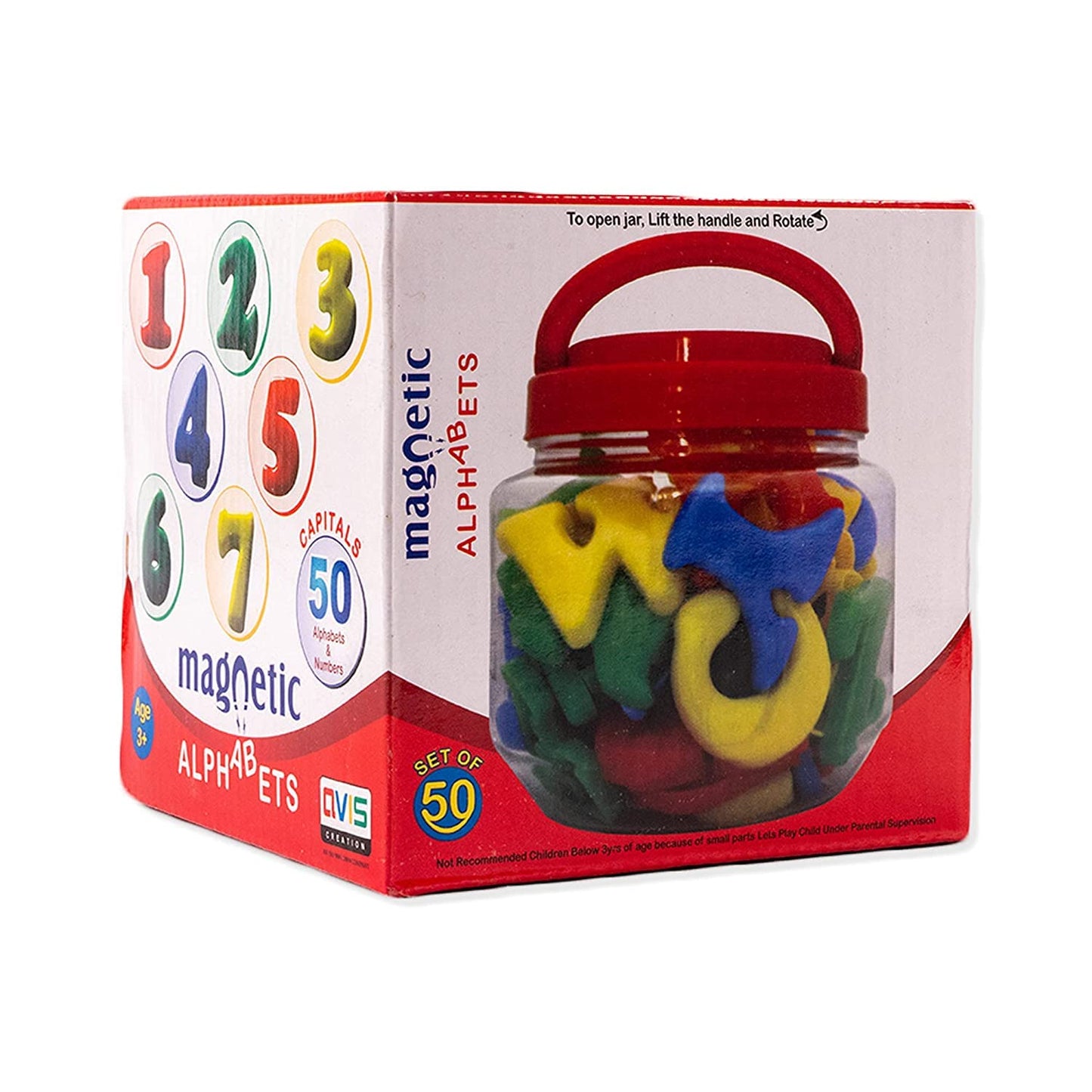 Educational Magnetic Alphabet Jar for Kids Toddler to Learn ABCD Alphabet