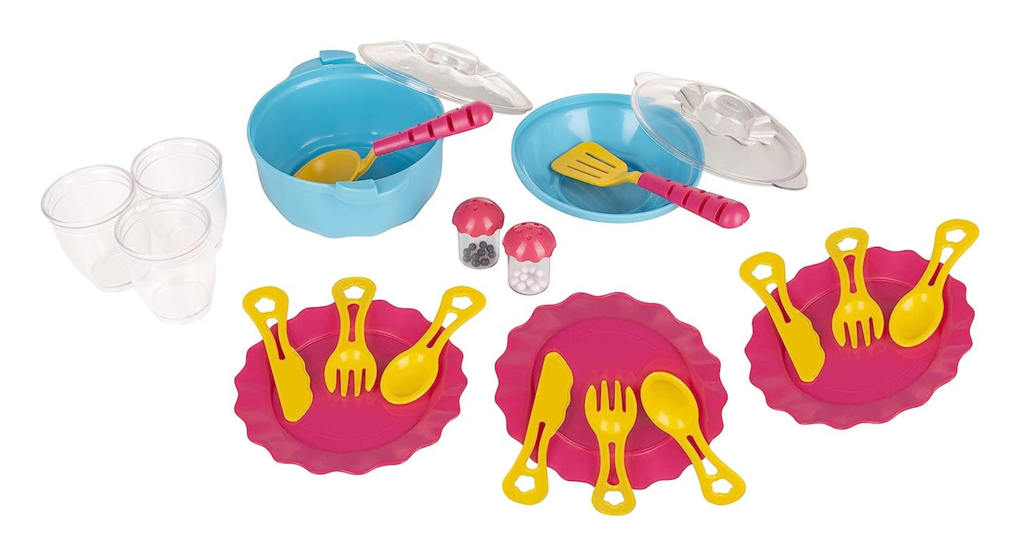Giggles - Dinnerware Set , 23 Colourful Pretend and Play Cooking Set , Language and Social Skills,Role Play , 3 Years & Above , Preschool Toys