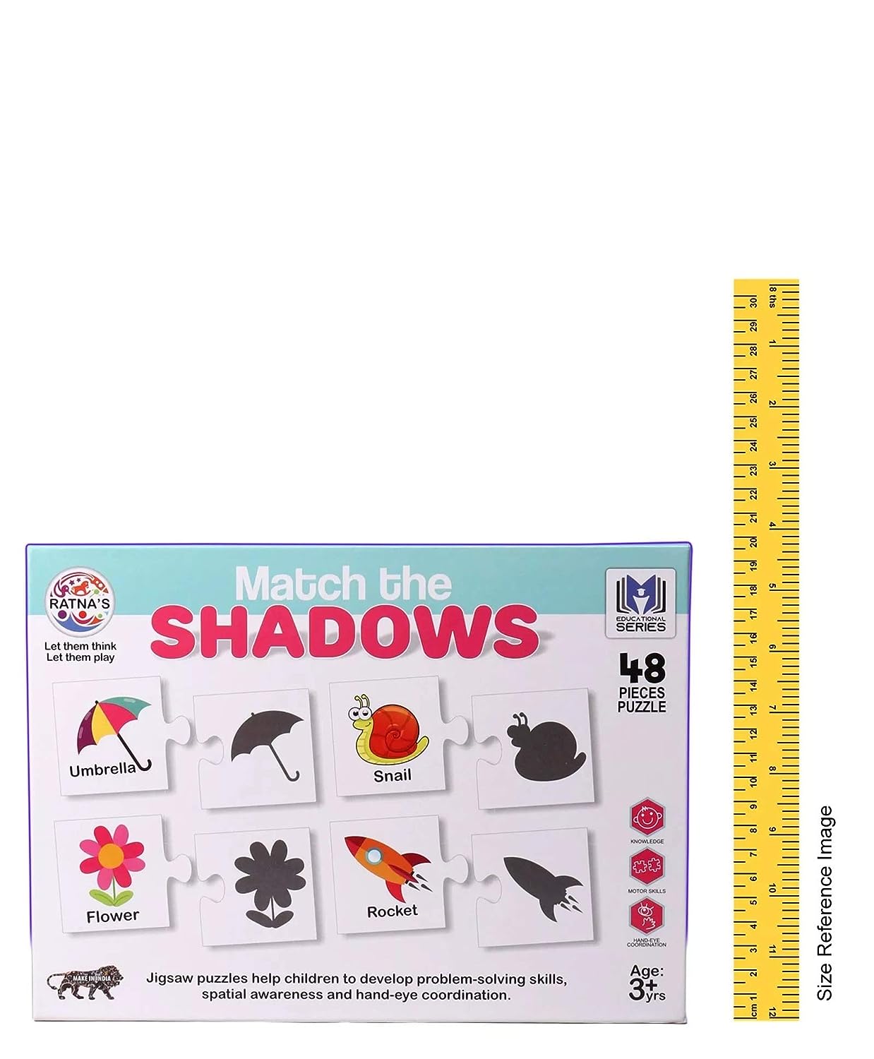 Ratna's Match The Shadows Jigsaw Puzzle for Kids. 48 Different Shadow Jigsaw for Kids