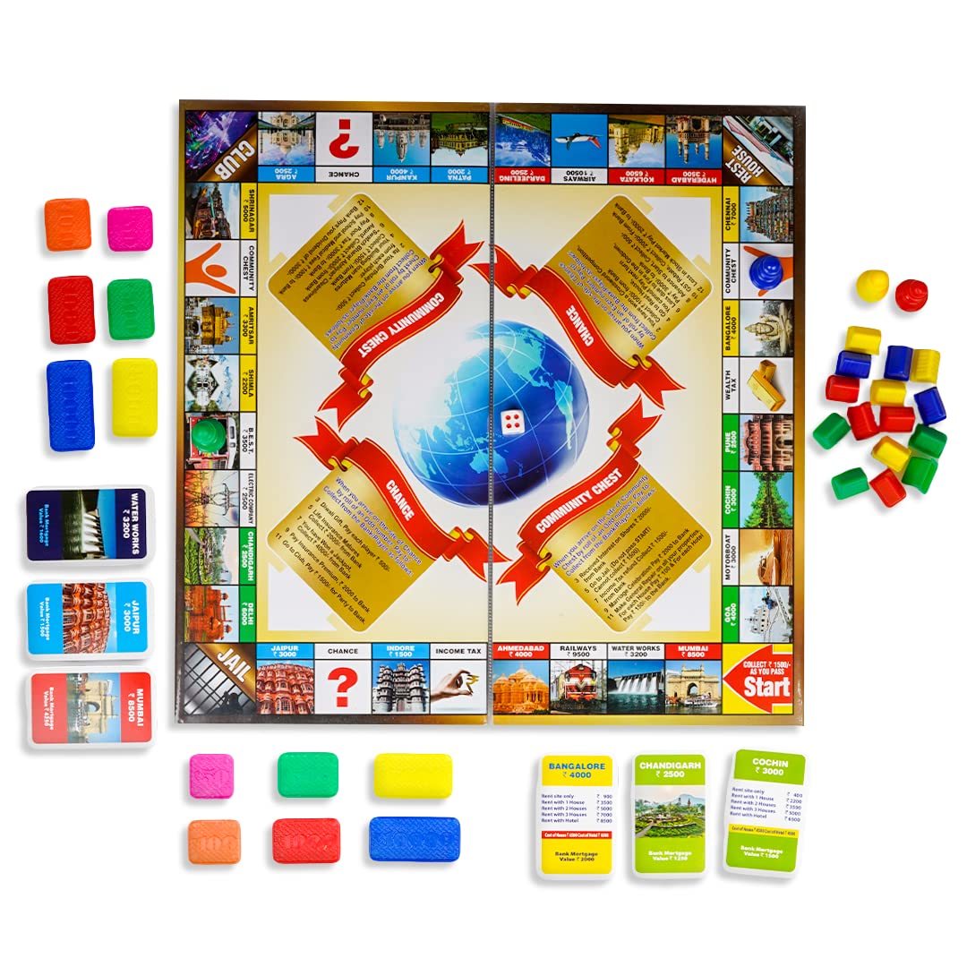 Ratna's Big Business Board Game Jumbo Size with Plastic Money Coins