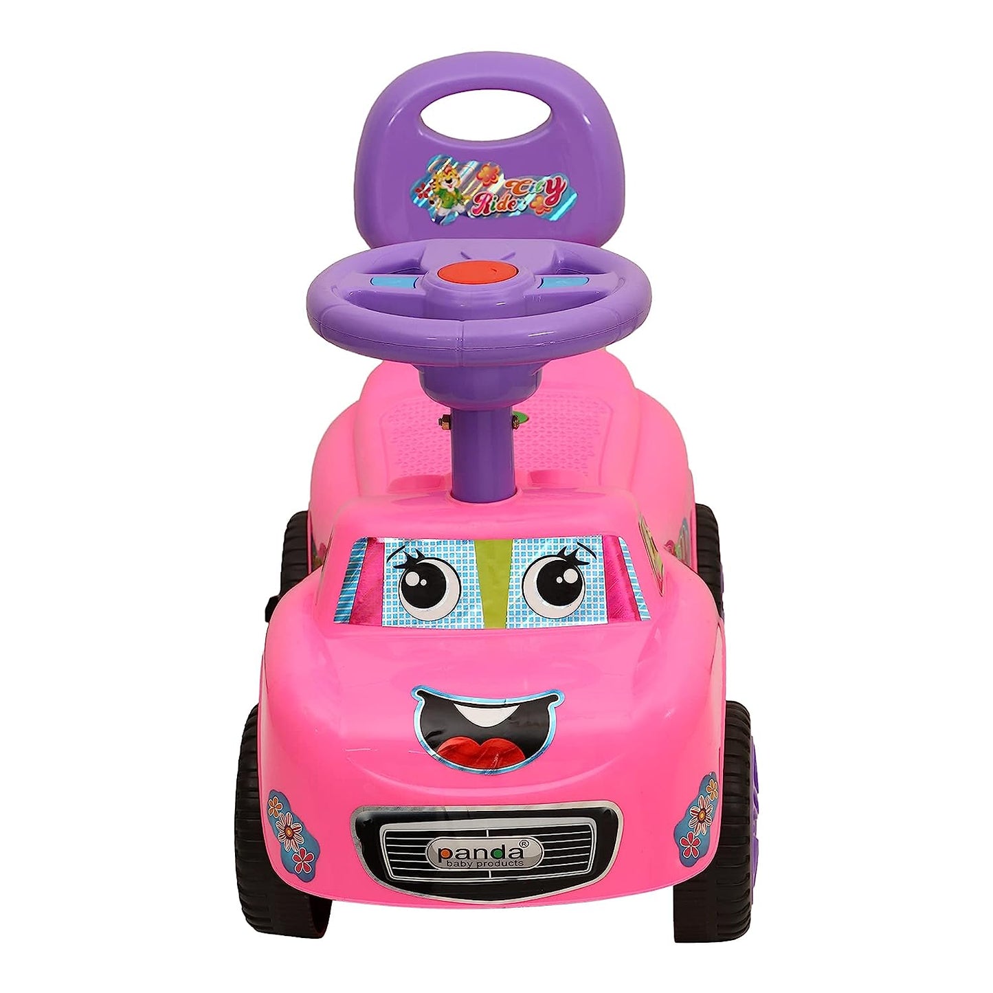 Magic Rider Push-Car Ride-On for Kids with Music 1-3 Years (City Pink) - MRGTOYS