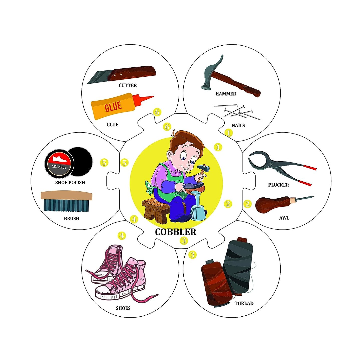 RATNA'S Our Helpers Jigsaw Puzzle Jigsaw Combo of 8 Different Helpers