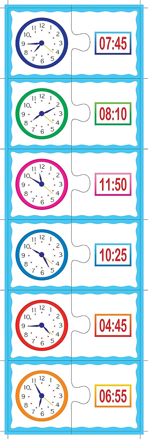 RATNA'S Educational Jigsaw Puzzle Range for Kids (Match The TIME)