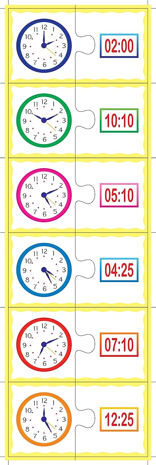 RATNA'S Educational Jigsaw Puzzle Range for Kids (Match The TIME)